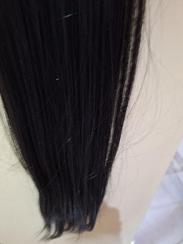 medicinske perike cena: Ekstenzija rep – duga, ravna, crna (1b) - Tip: ekstenzija za kosu u — 8