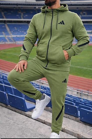 hugo boss trenerke: Komplet, Adidas, bоја - Maslinasto zelena, Pamuk — 1