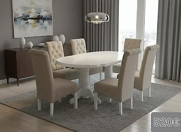 stari stilski namestaj: Trpezarijski setovi stolova i stolica, više modela. Detalji dizajna i — 7