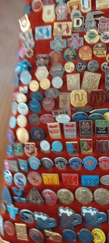 vredne znacke: Kolekcija značaka uramljena na plišu — 4