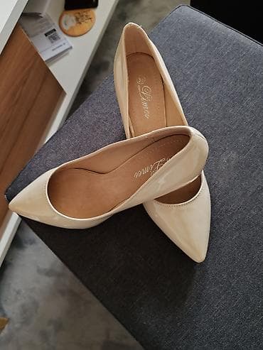 obuča: Elegantne ženske salonke – brend Lamei - Boja: bež/nude, lak koža — 3