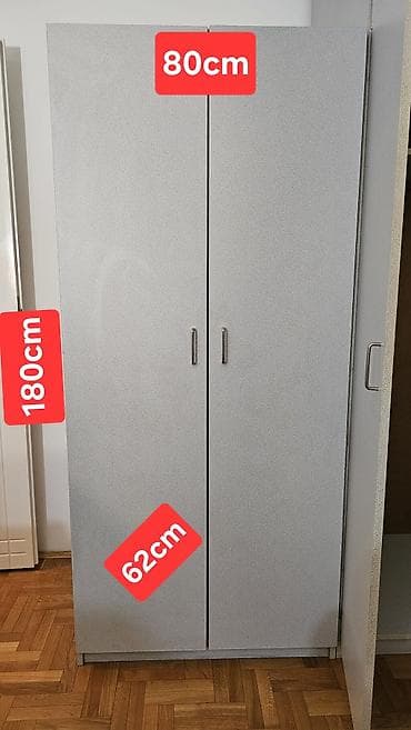 polovne komode novi sad: Ormari i garderoberi – siva boja - Dvokrilni visoki ormar: ?180 cm — 1