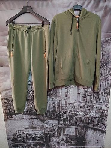 hugo boss komplet trenerka: Duks i trenerka – komplet u maslinasto zelenoj boji. - Materijal — 1