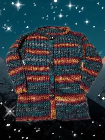 Nov ručno pleteni džemper vel XXL. Obim grudi 104cm, ramena 114cm — 3