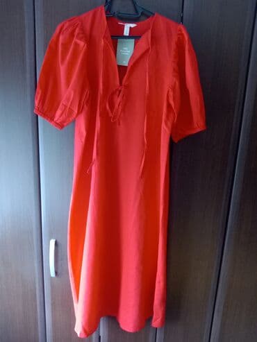 svecane haljine sa cipkom: H&M M (EU 38), color - Red, Short sleeves — 6