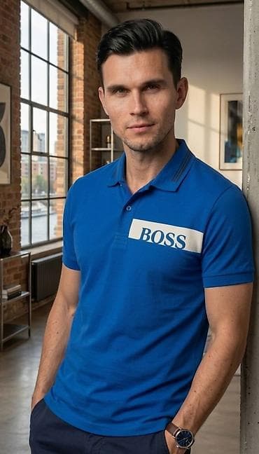 Men's T-shirt Boss, bоја - Tamnoplava