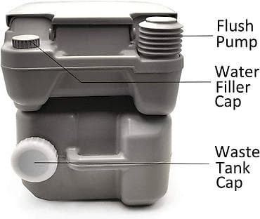 sat sa pticama: Prenosivi hemijski toalet – kompaktnog dizajna, idealan za kampovanje — 5