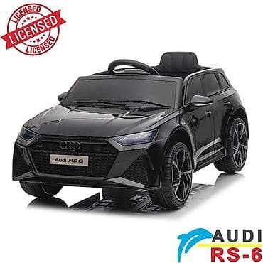 audi na daljinski: Audi RS6 – Licencirani auto na akumulator za decu (crni) Šifra — 3