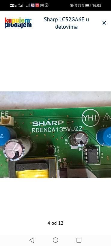 tv: Sharp LC32GA6E – delovi Raspoložive originalne ploče i moduli za TV — 5