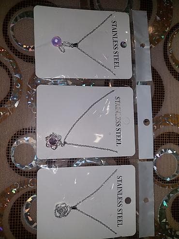 Ogrlice od nerđajućeg čelika – set visećih privjesaka na lancu finog