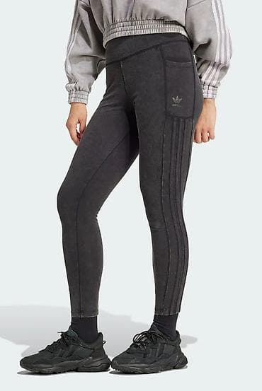 ADIDAS Originals Wash Leggings women's gray color smooth vel. S