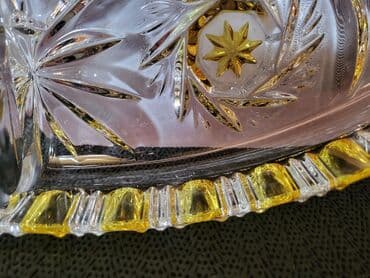 posude za secer i kafu: Tanjir Walther kristal Nemacka 80te. Tanjir perfektno ocuvan,nigde — 12