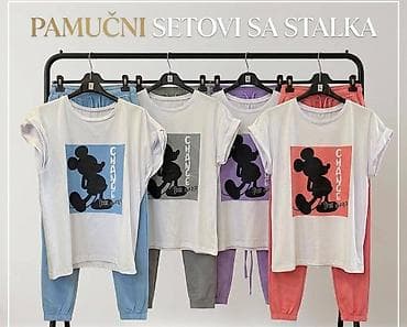 Pamučni ženski set majica + donji deo. - Materijal pamuk sa elastinom