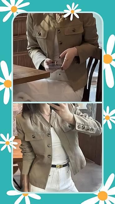 top ispod sakoa: Bež prolećna jaknica -blejzer,NOVA je nikada nije obučena.Ne odgovara — 5