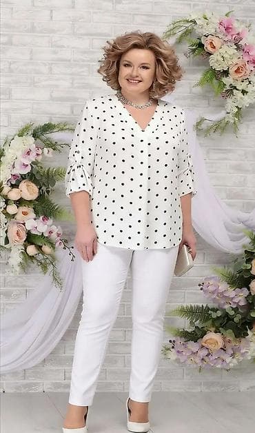 crne košulje: Bluzа sa tufnama za dame – Emi Moda, Made in Italy - Kroj: komotna — 8