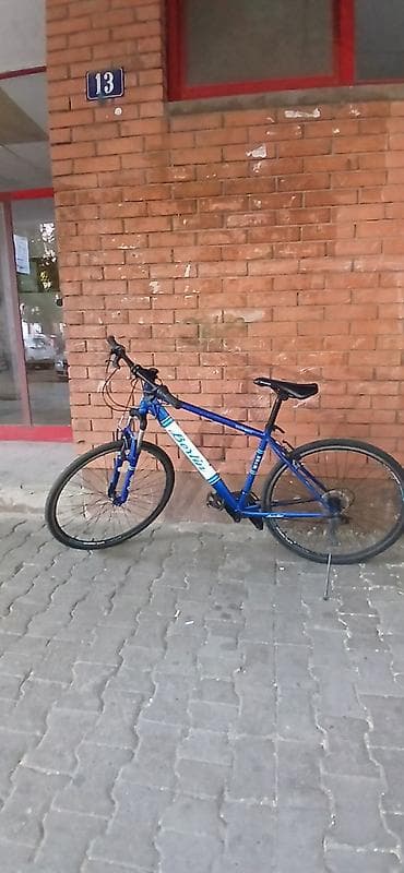 bicikli 20 inca: Gradski/treking bicikl Berlin – plavo-beli - Lagani aluminijumski ram — 2