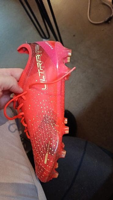 kopačke joma: PUMA ULTRA Ultimate FG/AG kopačke – crveno/koralna boja sa zlatnim — 3
