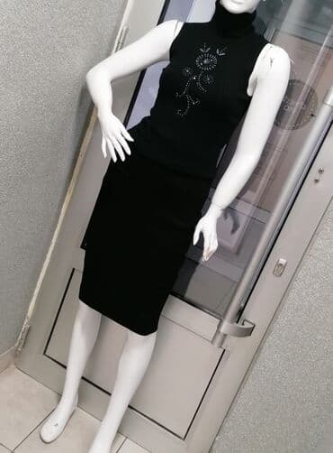 S (EU 36), Midi, bоја - Crna