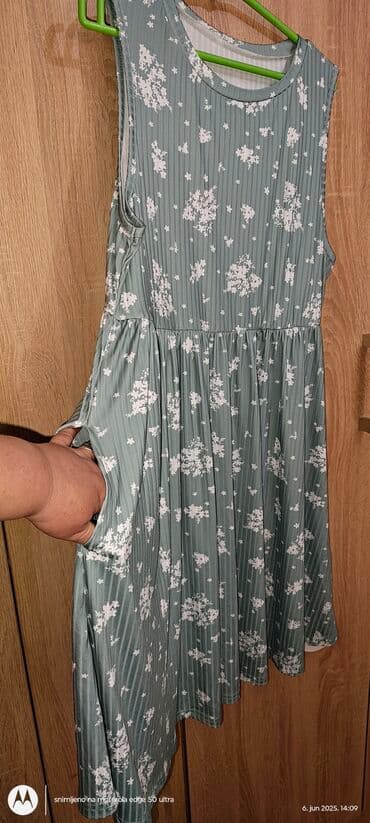 enigma haljine: 2XL (EU 44), color - Green, Oversize, Without sleeves — 4