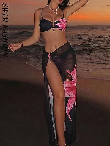 balea setovi: Ženski trodelni set za plažu – bikini + maxi pareo/suknja - Set — 1