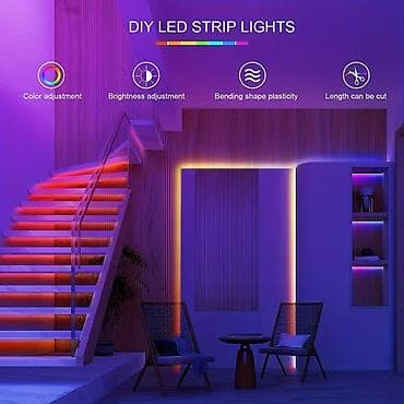 sam u kuci delovi: Led traka 5m 1000din  Led traka 10m 1400din  Led traka 15m — 7