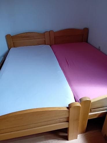 dormeo dusek debljina: Drveni kreveti – set od dva spojena singl kreveta - Materijal: puno — 2