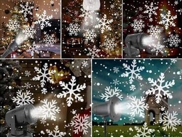 laserski projektor novogodisnjih motiva: Novogodišnji projektor - Bele snežne pahulje Cena :2600 din LED Laser — 1