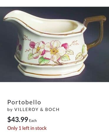 Činije: Sosijera nova Villeroy - Boch Portobello 70,80te. Sosoijera nova — 2