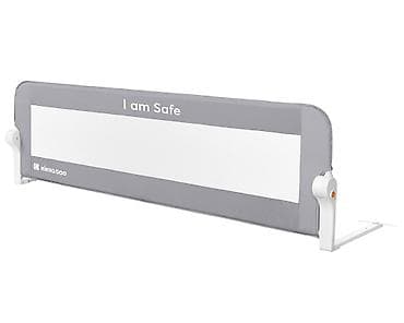 KIKKA BOO zaštitna ogradica za krevet “I am Safe”, 150 cm – siva