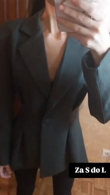 NOVO! Ženski strukirani sako S do L – tamnozelena/maslinasta nijansa