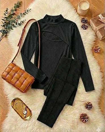 Lične stvari: Damski komplet – rebrasti duks dugih rukava + uske pantalone - Gornji — 8