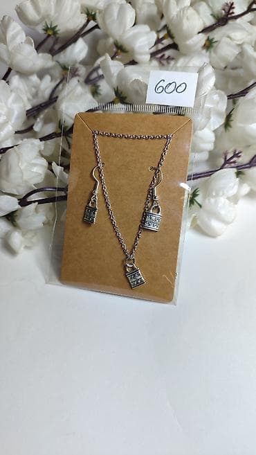 replay torbe nova kolekcija: Set nakita – ogrlica i minđuše - Materijal: metal u srebrnoj boji - — 3