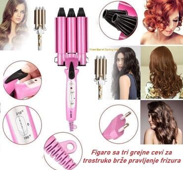 Figaro za talasastu kosu sa tri grejne cevi za trostruko brže