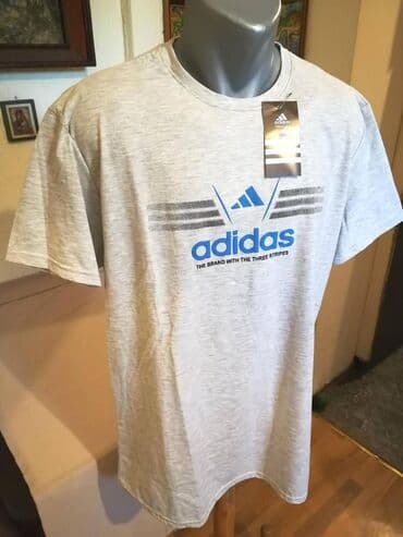 pantalone za punije: Nova muska pamucna markirana majica Adidas. Turska. Vrlo dobra muska — 3