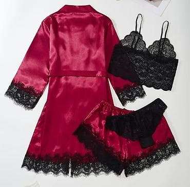 Sets: Ženski set za spavanje i donji veš – 4 dela - Materijal: glatka — 2