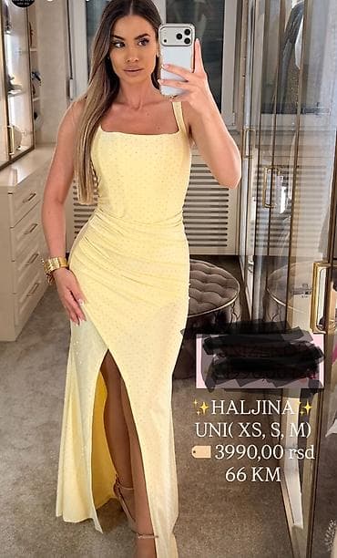 Haljina – elegantan model sa tankim bretelama i kvadratnim izrezom