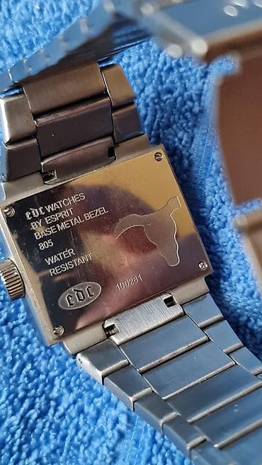 pilotski sat: EDC by Esprit muški ručni sat – pravougaono kućište i čelična — 6