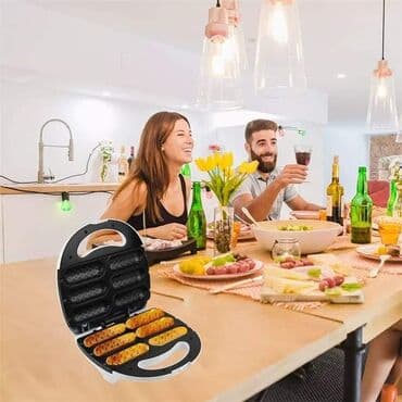aparat za vafle 3 u 1: Aparat za Hot Dog Snaga 900Ow Set za 6 hot dog Nelepljiv materijal *Za — 3