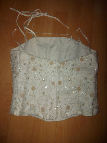korset kais: XL (EU 42), Polyester, Floral, color - ivory — 1