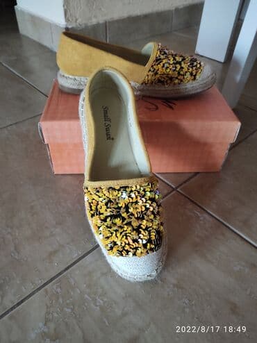 srebrne cipele: Espadrilles, 36 — 2