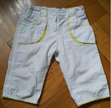 šalvare pantalone: 3/4 pantalone, 98-104, bоја - Bela — 3