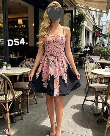 tom tailor haljine online: Floral mini haljina sa korpama i kaišem - Kratak A-kroj sa širokom — 3
