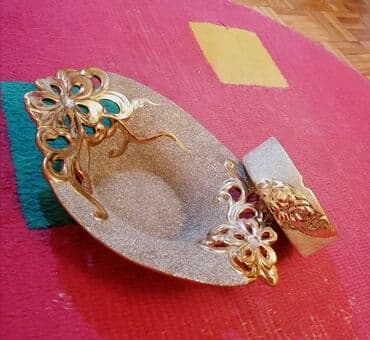 dvosed i trosed forma ideale: Ashtray, color - Gold — 2
