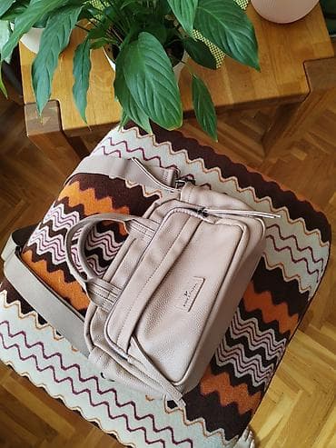 torba dolce gabbana: Bež crossbody/ručna torba sa više pregrada - Materijal: meka — 3