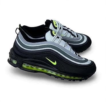 orange obuca: Nike Air Max 97 – crno/srebrno-belo sa neon zelenim detaljima - — 1