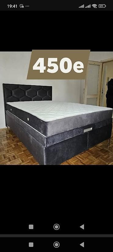 Stolice: Boxspring bračni kreveti sa tapaciranim uzglavljem - Tip: boxspring — 2