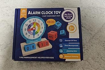 Edukativna drvena igračka – sat za učenje vremena (Alarm Clock Toy) -