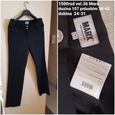 Pantalone: S (EU 36), Ravne nogavice