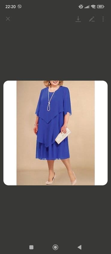 haljine 2xl: Amari XL, 2XL, 3XL, bоја - Tamnoplava, Koktel, klub, Kratkih rukava — 6