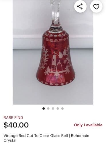 male ikebane za stolove cena: Zvono novo Bohemija kristal rucno gravirano 70te. Kristalno — 8